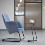 Contemporary blue lounge chair for office interiors - BSL Lifestyles