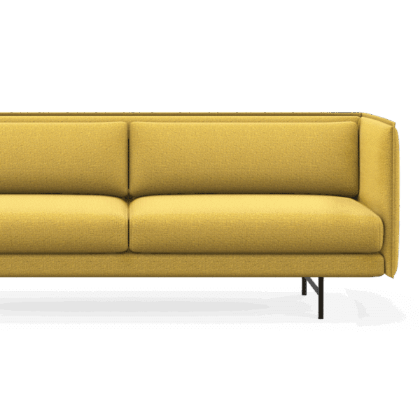 Malta office furniture yellow fabric Qomfort sofa - BSL Lifestyles
