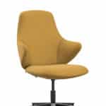 Yellow high-back chair for modern Malta office interiors