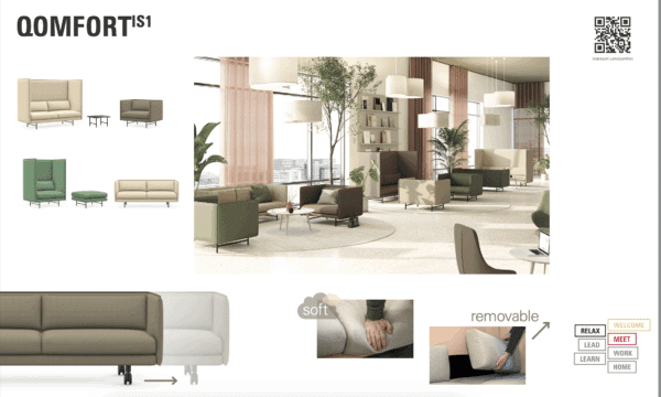 QOMFORT modular seating for flexible Malta office furniture design