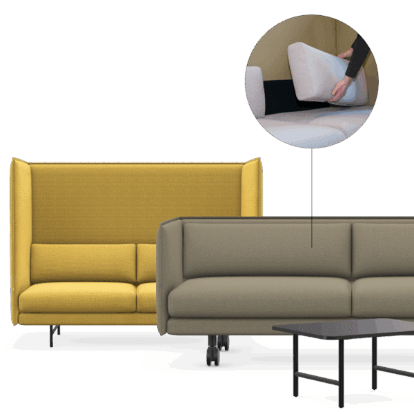 Malta office chairs and soft seating Qomfort sofa set collection