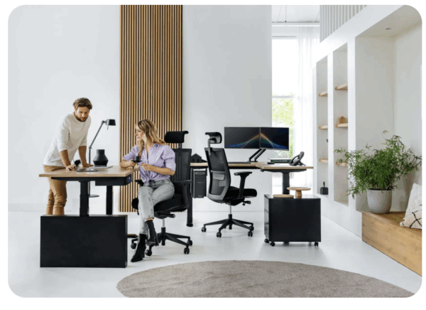Contemporary Malta Office Furniture with adjustable desks and chairs