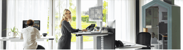 Malta office workspace with height adjustable desks and ergonomic chairs