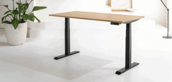 Height adjustable wooden office desk for modern Malta workspaces