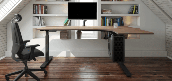 Modern height adjustable desk with ergonomic chair for Malta offices
