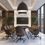 Sandie executive chair with elegant curved backrest for modern office interiors