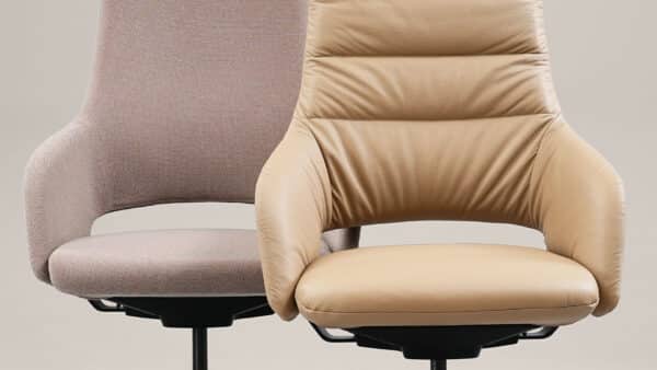 Sandie executive chair with padded upholstery and stitched backrest for premium comfort