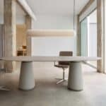 Contemporary office furniture table with chairs setup Malta