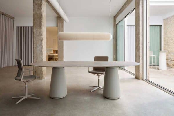 Contemporary office furniture table with chairs setup Malta