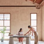 Office chairs and conference table in team workspace Malta