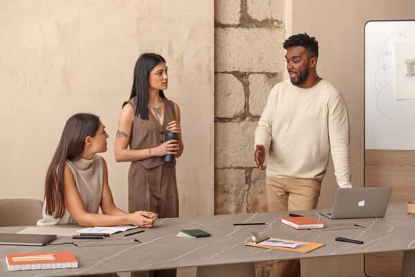 Malta office desks and conference table for team workspace