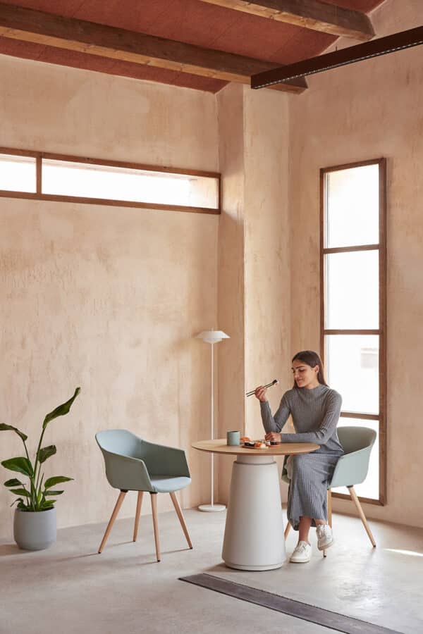 Dorik café table for elegant terrace seating in Malta