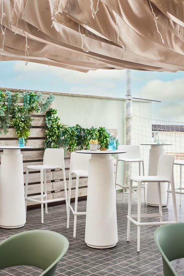 Dorik café table for stylish outdoor hospitality in Malta