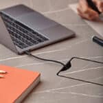 Executive conference table with cable port - BSL Lifestyles