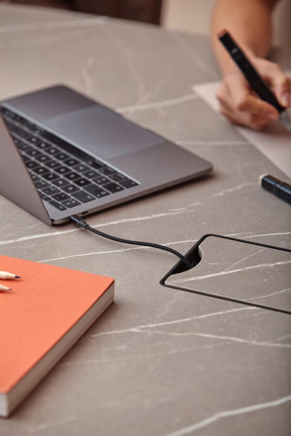 Executive conference table with cable port - BSL Lifestyles