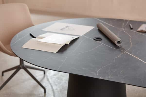 Stone top meeting table for collaborative spaces in Malta