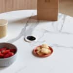 Marble top Dorik cafe table for stylish spaces in Malta