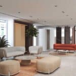 Modern reception lounge table with Dorik design in Malta