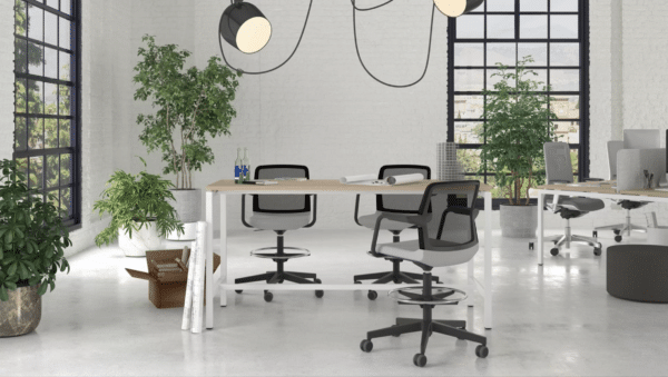 Professional office interior with standing desk solutions Malta