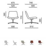 Malta Office Furniture chair specification diagram