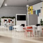 Malta Office Chairs around Colectiva collaboration tables