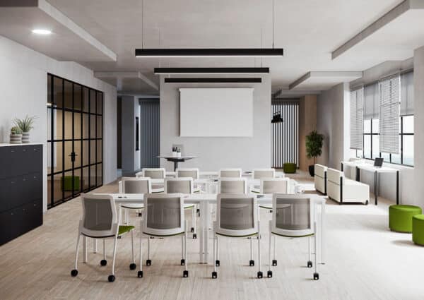 Colectiva table designed for versatile corporate and educational settings