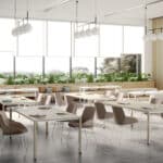 Premium Malta Office Desks featuring the Colectiva meeting table